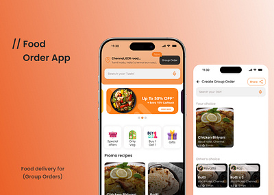 Group order app UI Design 2025 2026 easy to user mobile app design figma designs food delivery food delivery app design ideas food order app group order grouporder mobile design mobile ui mobile ux design