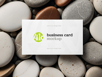 Business Card on Stones business card card company corporate free freebie identity logo mockup office paper rock spa stationery stone