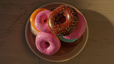 Donut 3D Modeling and Animation in Blender animation blender design photoshop