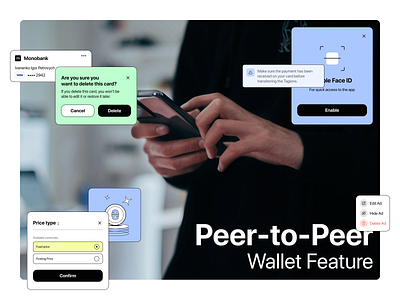 P2P Feature. Crypto wallet. app application crypto p2p ui ux wallet