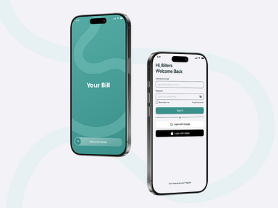 Your Bill - Login Screen appdesign dailyui designchallenge dribbble loginscreen posapp uidesign uxdesign