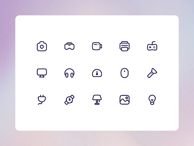 Dynamic Media & Devices Line Icons - Engage Your Audience device icons icon design icon library icon pack icons mediaicons