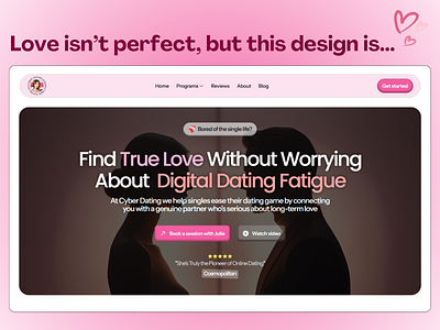 Dating site - Hero section design dating hero section design hero section redesign redesign ux designer web design