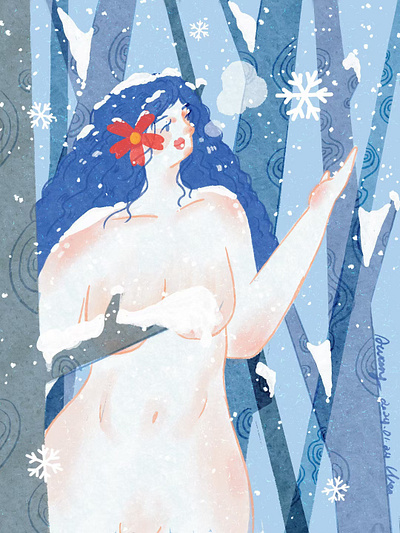 Snow woman illustration