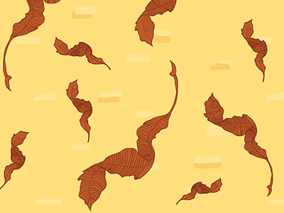Autumn leaves autumn illustrator leaves line pattern surfacedesign