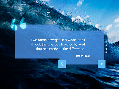 Quotation Slider UI dailyui quote robert frost ui