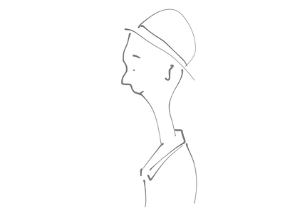 Man With Hat doodle illustration line sketch sketchapp