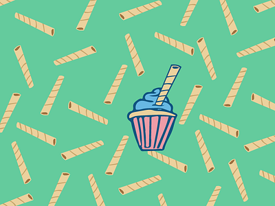 Cupcake cup cake cupcake wafer stick wafers