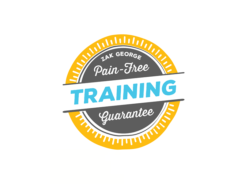 Pain-Free Guarantee Training Badge Variations badges branding dogs ecommerce graphics guarantee illustration petflow pets training zak george