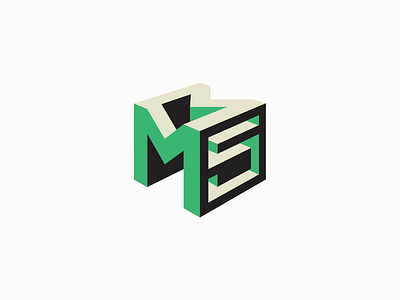 MM5 3d green identity logo mark monogram