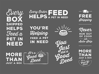 PetFlow Good Deeds Branding branding cats composition dogs good deeds graphics petflow pets stamped typographic typography