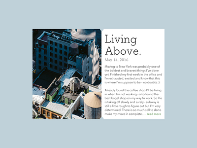 Daily UI - Blog Post blog daily ui journal minimal post read ui user website