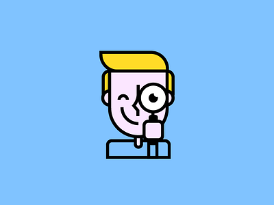 Search character. character flat guy illustrator search vector wat betekent