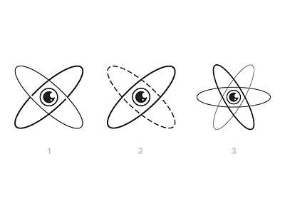 Early personal logo work atom branding eye logo logo mark personal