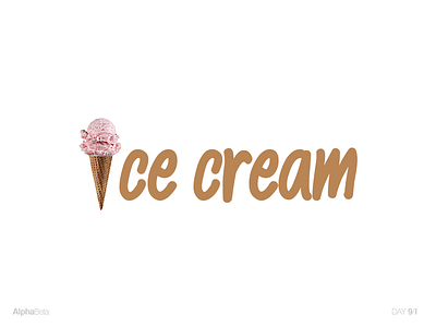 AlphaBeta - Day9 / I alphabet alphabeta english i ice cream letters typography