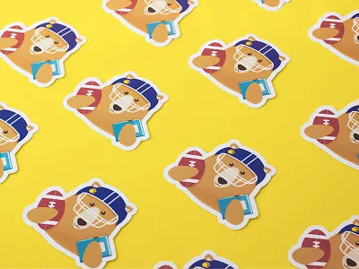 Cal Bear Stickers berkeley cal california character college football graphic design illustration spirit stickers uc berkeley university