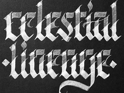 Celestial Lineage abstract blackletter calligraffiti fraktur gothic handlettering lettering logo pattern script