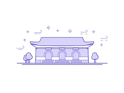 temple china icon illustrator temples