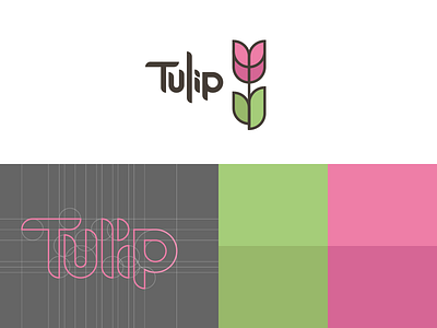 el Tulip brand circles flower lines logo tulip