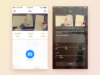 plan app notepad photo plan set ui userinterface ux