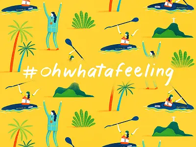 Toyota Australia Olympic Campaign character colour creative editorial foliage illustration lifestyle plants texture