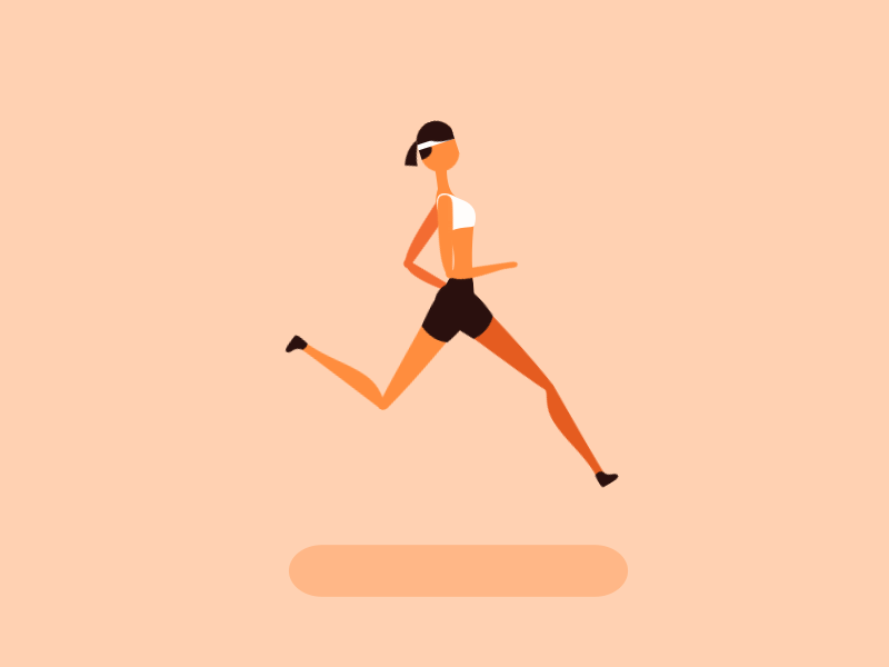 Running Girl after animation effect gif illustrator photoshop run