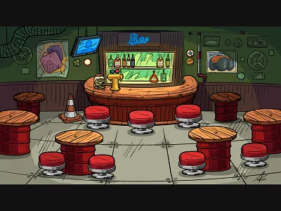 Bar bar illustration