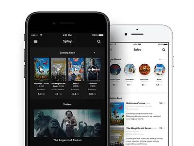 Splay Movie UI Kit ( Feed Screen ) clean dribbble film fresh modern movie