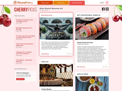 CherryPicks - RoundMenu dining tips food blog new restaurants
