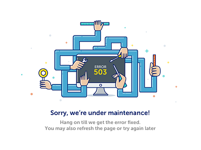 Error 503 empty state error page error503 illustration