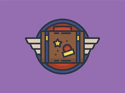 Traveller Badge badge design icon outlined traveller vector
