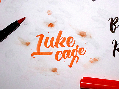 Luke Cage branding calligraphy customtype design hand lettering handwriting logo script type typo typography vector