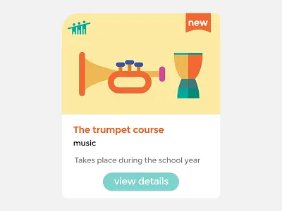 Music course card card course school