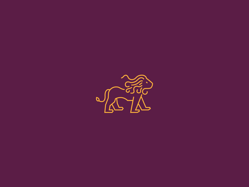 Lion ae ai animation art gif icon line