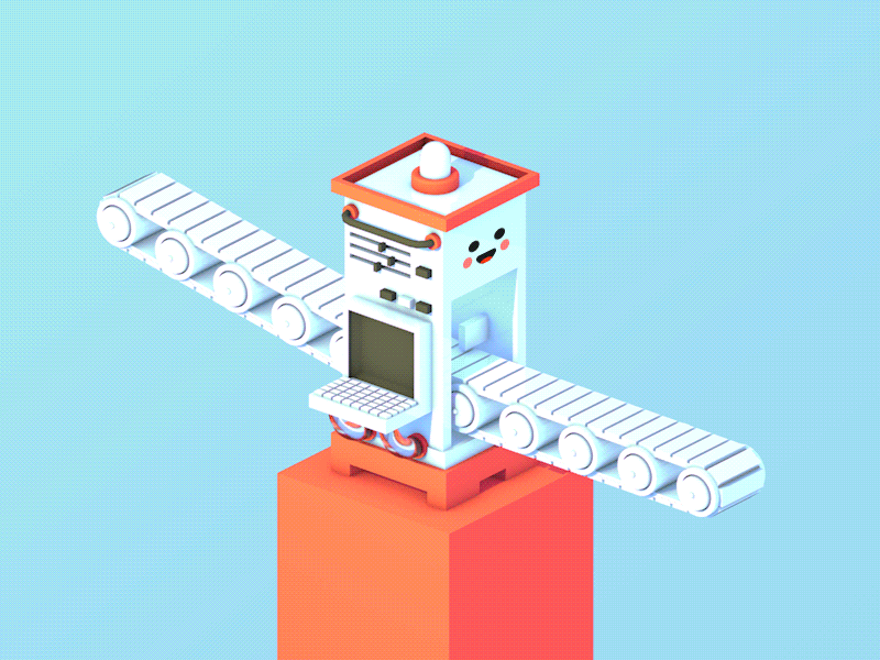 Valy The Data Validator -II- animation c4d cinema4d code data gif isometric material plexiglass render validator