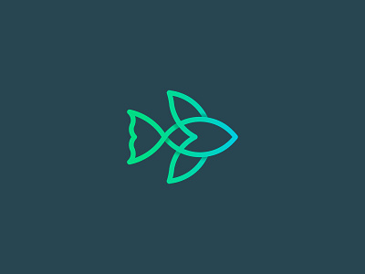Fish animal cute design fish gradient kirov logo logotype лого логотип рыба