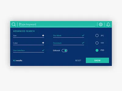 Day 082 - Advanced Search 82 advanced search daily ui inspiration menu user interface