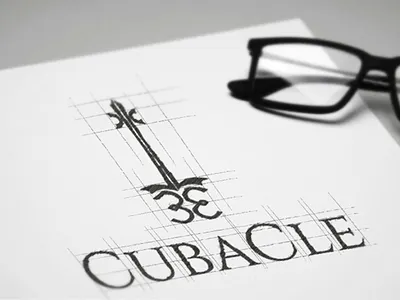 Cubacle branding cuba design identity logo mark paper pencil tourism word