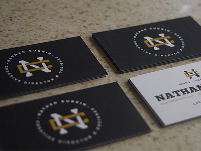 New Business Cards 38 point business cards centered design icon monogram print triple layered