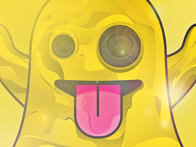 Gold-moji adobe emoji ghost gold illustration illustrator yellow