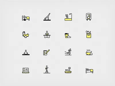 Redesigned my day in symbols :) icon illustration