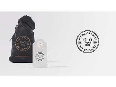 House of Bully Logo boutique bully design french bulldog logo pet