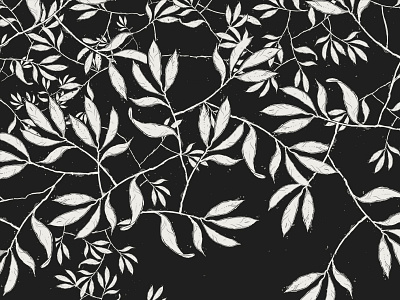 leaves. black dark forrest ink leaves nature night