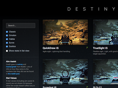 destinyscopes.com bungie destiny guns website