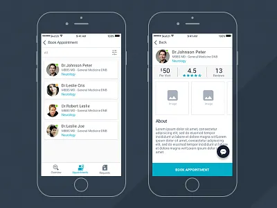Appointment Booking booking appointment doctor app hospital mobile app ui ux