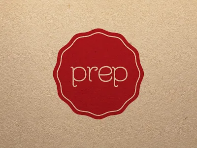 Prep logo british brown butcher deli english food logo paper prep preparation red rosette
