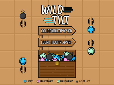 Wild Tilt Home Screen bomb digital board game gem treasure chest