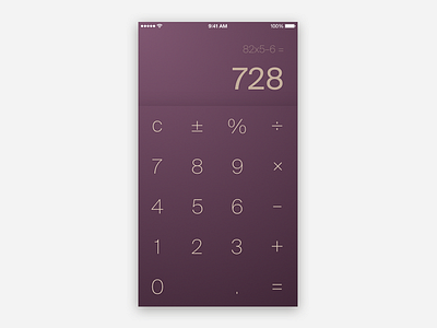 DailyUI - Day 004 004 calculator daiyui