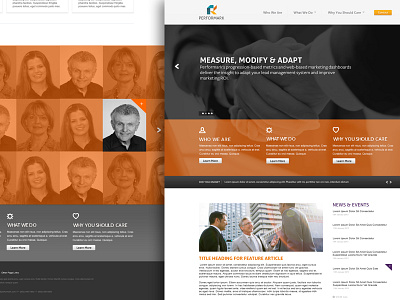 Event Registration Website Redesign event registration marketing site orange overlays