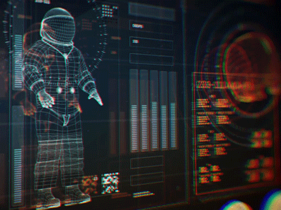 UI graphic astronaut glitch gui hologram hud sci fi screen ui graphic